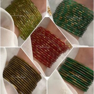 Pakki Hill Meena Bangles (Set of 13 Shades)