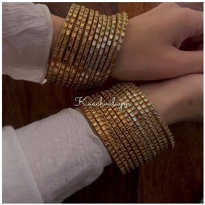Kundan Glass Bangles (half dozen)