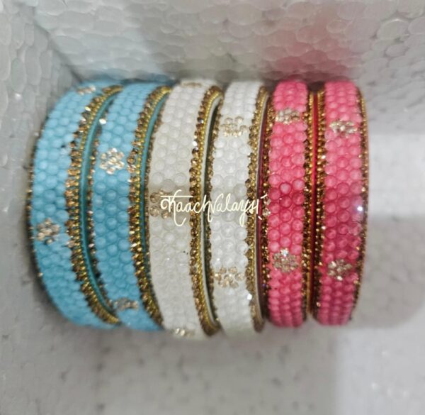 Zircon Kangan Set- 3 Shades (Size 2.6)