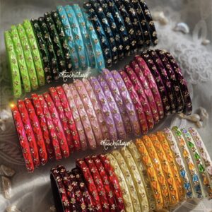 Pearl Finish Heart Kangan (Set of 4)