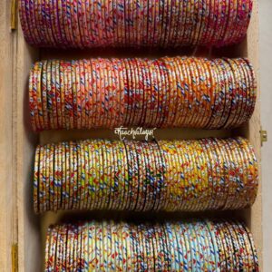 Ayu Printed Bangles (Set of 20 Shades with Box)