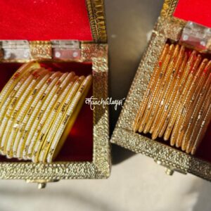 Cream & Golden Pearl Bangles (per dozen)
