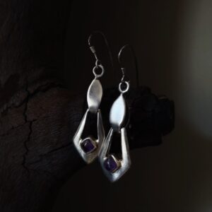 KōhyuFolk Sterling Silver Amethyst Earrings