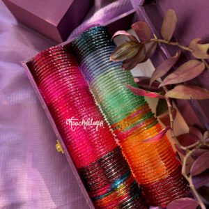 Crystal-cut Bangles (Set of 8 bangles)